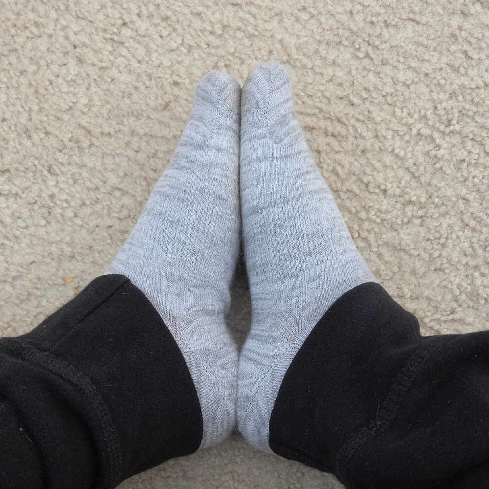 Well Worn Grey Socks